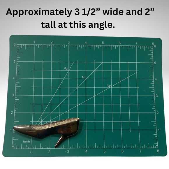 High-heel Silver Tone Metal Chunky Large Brooch - Picture 10 of 13